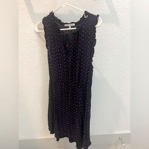 Blue Sleveless Heart Print Dress